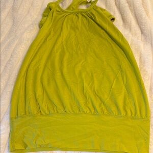 Lululemon Athletica Green Tank Top with Ruched Detail